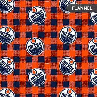 Edmonton Oilers // NHL Cotton FLANNEL (1/4 yard) - Emmaline Bags Inc. - Fabric