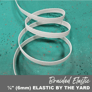 Elastic by the Yard | ¼" (6 mm) Braided - Emmaline Bags Inc.-Sewing Supplies & Notions