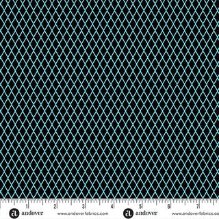 Electric Fishnet | Prismatic by Libs Elliott (¼ Yard) - Emmaline Bags Inc.-Fabric