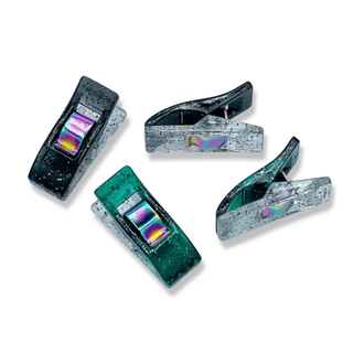 Emerald & Black Mixed Glitter Clips | 50 Pieces | More Me Know - Emmaline Bags Inc.-Sewing Supplies & Notions