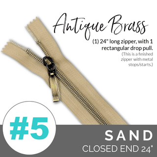 Emmaline 24" Long - *SIZE5* (With Rectangle Drop Pull) - Emmaline Bags Inc. - Emmaline Zippers