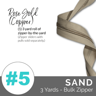 Emmaline Zippers - by - the - Yard - *SIZE5* (DOES NOT INCLUDE SLIDERS/PULLS) - Emmaline Bags Inc. - Emmaline Zippers