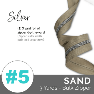 Emmaline Zippers - by - the - Yard - *SIZE5* (DOES NOT INCLUDE SLIDERS/PULLS) - Emmaline Bags Inc. - Emmaline Zippers
