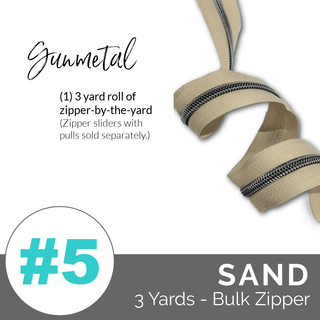 Emmaline Zippers - by - the - Yard - *SIZE5* (DOES NOT INCLUDE SLIDERS/PULLS) - Emmaline Bags Inc. - Emmaline Zippers