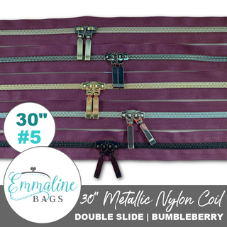 Bumbleberry | Emmaline 30" Nylon Coil Zipper | *SIZE#5* with Two Rectangle Pulls