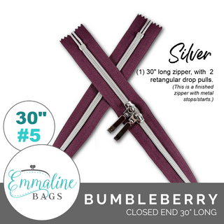 Bumbleberry | Emmaline 30" Nylon Coil Zipper | *SIZE#5* with Two Rectangle Pulls