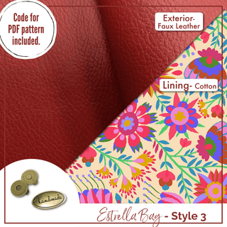 Estrella Bag - Complete Bag Making Kit - Emmaline Bags Inc.-Bag Kit