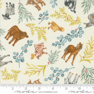 Farm Animals in Cloud // Willows Farm for Moda (1/4 yard) - Emmaline Bags Inc.