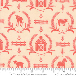 Farm Yard in Blush // Willows Farm for Moda (1/4 yard) - Emmaline Bags Inc.