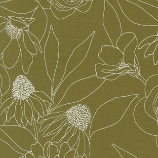 Fern Etched Floral // Botany by Alli K Design (1/4 yard) - Emmaline Bags Inc.