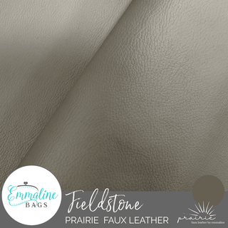 Fieldstone | Prairie Faux Leather™ | ½ Yard Precut (18" x 53") - Emmaline Bags Inc.-Fabric