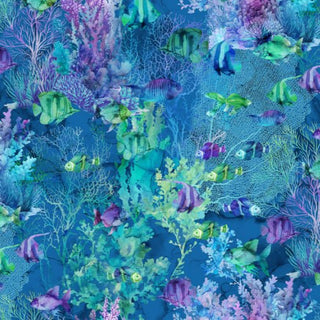 Fish | Coral Reef for Northcott (¼ Yard) - Emmaline Bags Inc. - Fabric