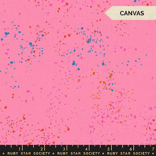 Flamingo (Canvas) | Speckled Canvas by Ruby Star Society (1/4 Yard) - Emmaline Bags Inc. - Fabric