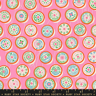 Flamingo Spools | Trinketry by Ruby Star Society (1/4 Yard) - Emmaline Bags Inc. - Fabric