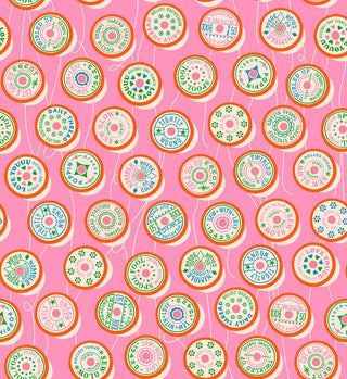 Flamingo Spools | Trinketry by Ruby Star Society (1/4 Yard) - Emmaline Bags Inc. - Fabric