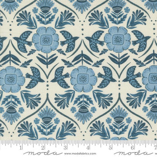 Flight of Fancy Damask - Eggshell // Folk & Lore for Moda (1/4 yard) - Emmaline Bags Inc.