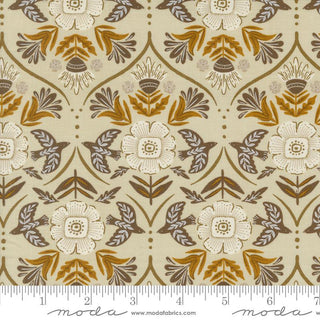 Flight of Fancy Damask - Mushroom // Folk & Lore for Moda (1/4 yard) - Emmaline Bags Inc.