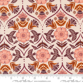 Flight of Fancy Damask - Pale Pink // Folk & Lore for Moda (1/4 yard) - Emmaline Bags Inc.