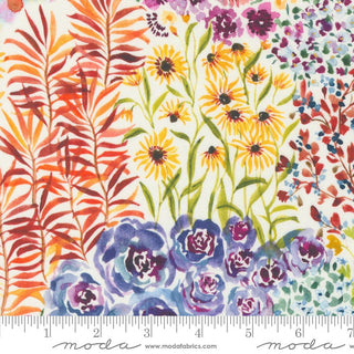 Flower Child in Cloud // Floribunda (1/4 yard) - Emmaline Bags Inc.