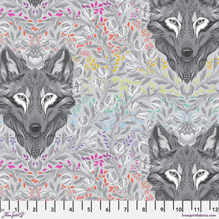 Fog Wolf of Pink Street // Graywork by Tula Pink (1/4 yard) - Emmaline Bags Inc. - Fabric
