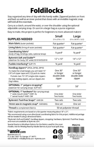 Foldilocks | from ByAnnie (Printed Paper Pattern) - Emmaline Bags Inc. - Sewing Patterns