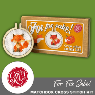 'For Fox Sake!' | Mini Matchbox Cross Stitch Kit - Emmaline Bags Inc. - Sewing Supplies & Notions