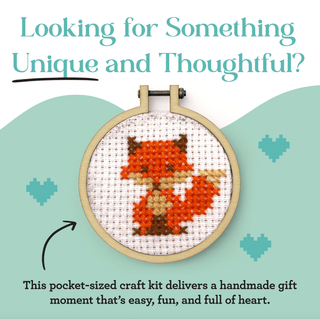 'For Fox Sake!' | Mini Matchbox Cross Stitch Kit - Emmaline Bags Inc. - Sewing Supplies & Notions