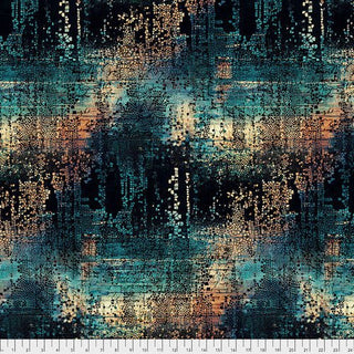 Fractured Mosaic - Indigo // Abandoned by Tim Holtz - (1/4 yard) - Emmaline Bags Inc.