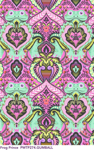 Frog Prince Gumball | Prince Charming (Déjà Vu) by Tula Pink (¼ Yard) - Emmaline Bags Inc.-Fabric