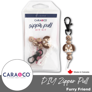 Furry Dog Friend | DIY Zipper Charm Pull Kit - Emmaline Bags Inc. - Sewing Supplies & Notions