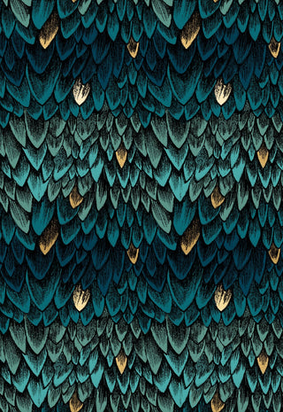 Galaxy Scales (Metallic) | Fire Glow by Ruby Star Society (¼ Yard) - Emmaline Bags Inc. - Fabric