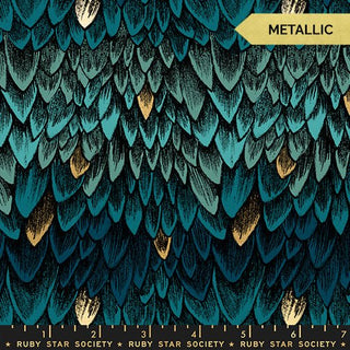 Galaxy Scales (Metallic) | Fire Glow by Ruby Star Society (¼ Yard) - Emmaline Bags Inc. - Fabric