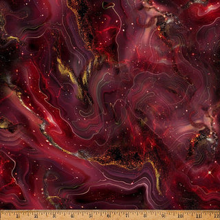 Garnet | Midnight Flora by Hoffman (1/4 Yard) - Emmaline Bags Inc. - Fabric