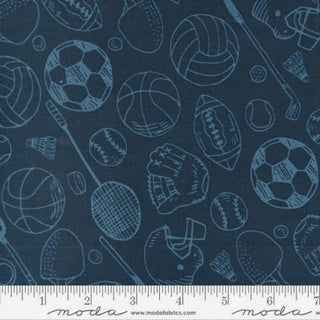 Gear - All Star - Blue // by Stacy Iest Hsu Moda - (1/4 yard) - Emmaline Bags Inc.