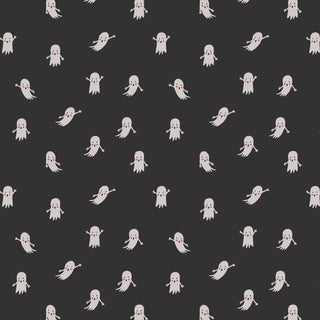 Ghosts in Black // Halloween by Rifle Paper Co (1/4 yard) - Emmaline Bags Inc.