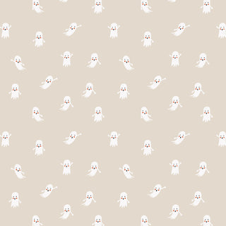 Ghosts in Linen Colour // Halloween by Rifle Paper Co (1/4 yard) - Emmaline Bags Inc.