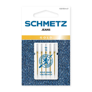 GOLD Schmetz Jeans/Denim Needles (Size 90/14) - Emmaline Bags Inc.