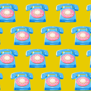 Golden Hour Telephones | Sparkle Mart by Ruby Star Society (¼ Yard) - Emmaline Bags Inc.-Fabric