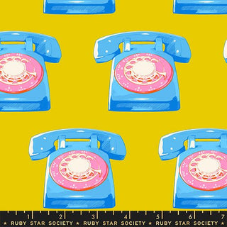 Golden Hour Telephones | Sparkle Mart by Ruby Star Society (¼ Yard) - Emmaline Bags Inc.-Fabric
