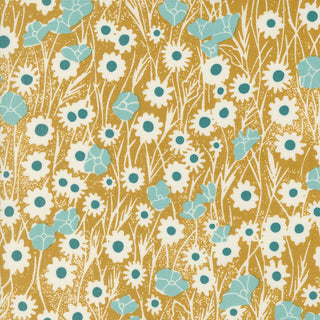 Goldenrod Poppy Field // Field of Flowers (1/4 yard) - Emmaline Bags Inc.