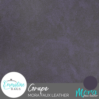 Grape | Mora Faux Leather - Emmaline Bags Inc. - Fabric