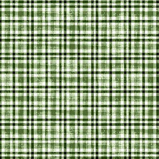 Green Check | Snowbound for FIGO (¼ Yard) - Emmaline Bags Inc. - Fabric