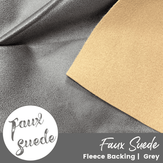 GREY | Faux Suede (per ¼ yard) - Emmaline Bags Inc.-Fabric