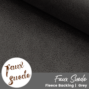 GREY | Faux Suede (per ¼ yard)