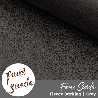 GREY | Faux Suede (per ¼ yard) - Emmaline Bags Inc.-Fabric
