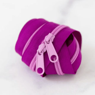 Grimace | 30" Nylon Coil Zipper | *Size #5* with Two Pulls - Emmaline Bags Inc.-Bag Zippers