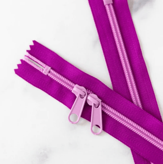 Grimace | 30" Nylon Coil Zipper | *Size #5* with Two Pulls - Emmaline Bags Inc.-Bag Zippers