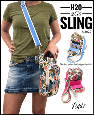 H20 2GO Sling by Linds Handmade (Printed Paper Pattern) - Emmaline Bags Inc.