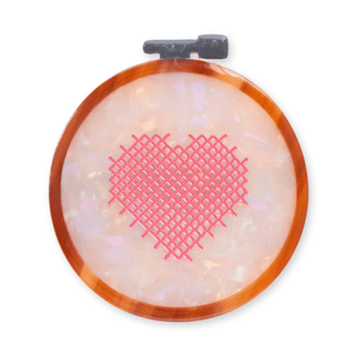 Hair Clip: Cross Stitch Embroidery Hoop French Barrette - Emmaline Bags Inc. - Sewing Supplies & Notions