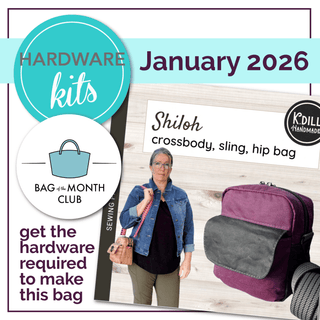 Hardware Kit - January 2026 Pattern for The Bag of the Month Club (Shiloh Bag) - Emmaline Bags Inc. - Bag Hardware